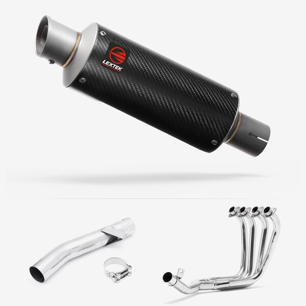 Lextek Carbon Fibre GP8C 240mm Exhaust System for Yamaha FZS 600 Fazer (97-03)