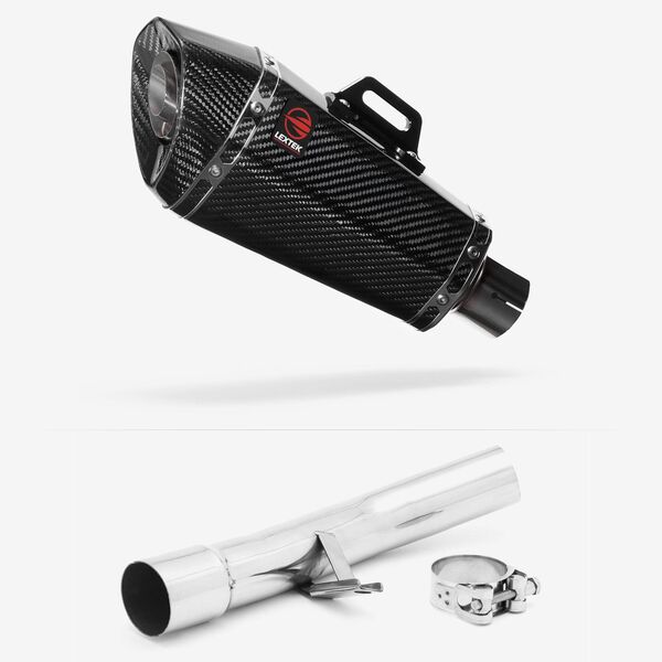 Lextek Carbon Fibre XP8C 210mm Exhaust with Link Pipe