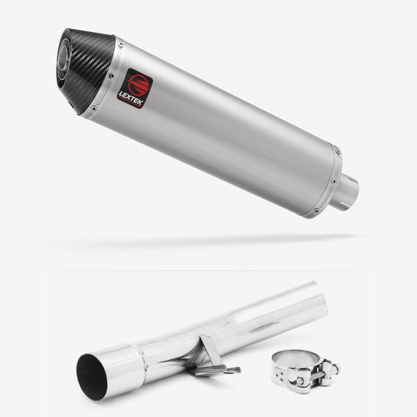 Lextek Brushed Stainless Steel RP1 400mm Exhaust with Link Pipe
