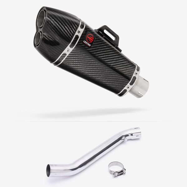 Lextek Carbon Fibre XP13C 210mm Exhaust with Link Pipe for Kawasaki ZX-10R Ninja (11-16)