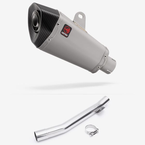 Lextek Matt Stainless Steel XP10 210mm Exhaust with Link Pipe for Suzuki GSF 600 Bandit (95-06)