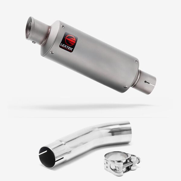 Lextek Matt Stainless Steel GP1 240mm Exhaust with Link Pipe for Suzuki GSXR 600/750 (11- )
