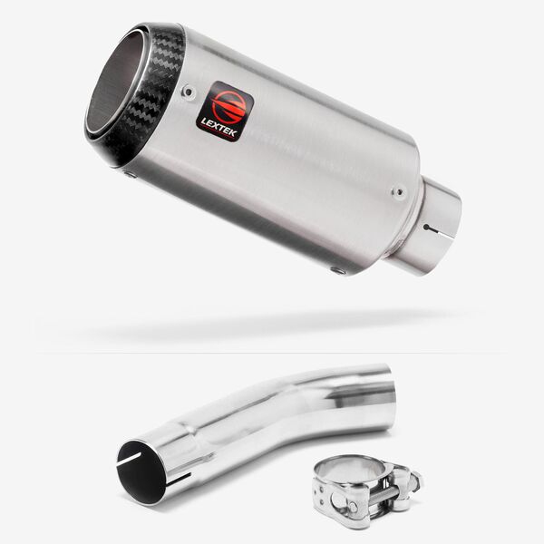 Lextek Matt Stainless Steel CP1 150mm Exhaust with Link Pipe for Suzuki GSXR 600/750 (11- )