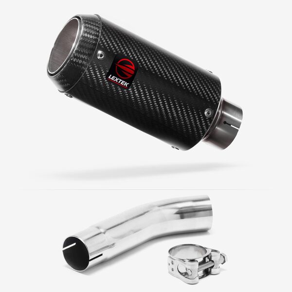Lextek Carbon Fibre CP8C 150mm Exhaust with Link Pipe for Suzuki GSXR 600/750 (11- )