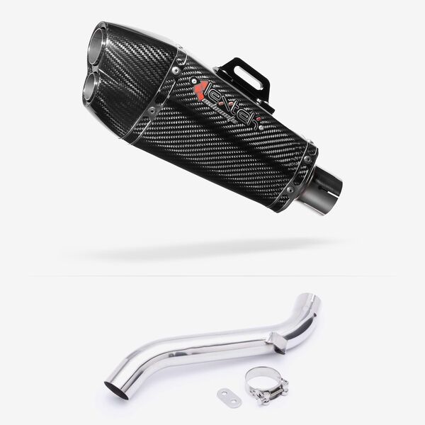 Lextek Carbon Fibre XP13C 210mm Exhaust with Link Pipe