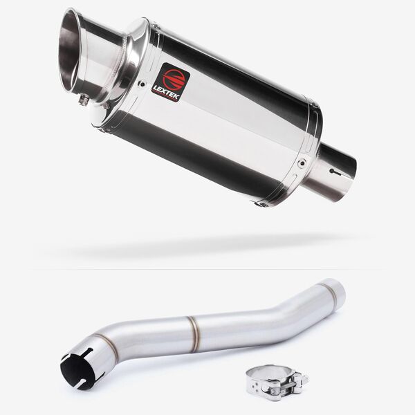Lextek Stainless Steel YP4 Stubby Exhaust 200mm with Link Pipe for Honda CBR600 F (87-90)
