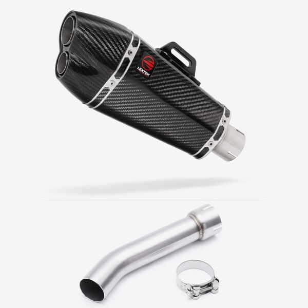 Lextek XP13C Carbon Fibre Exhaust with Link Pipe for Yamaha FZ1 (06-15)