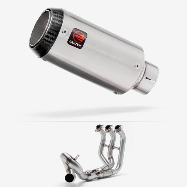 Lextek Matt Stainless Steel CP1 150mm Low Level Exhaust System for Yamaha MT-09 (13-20)