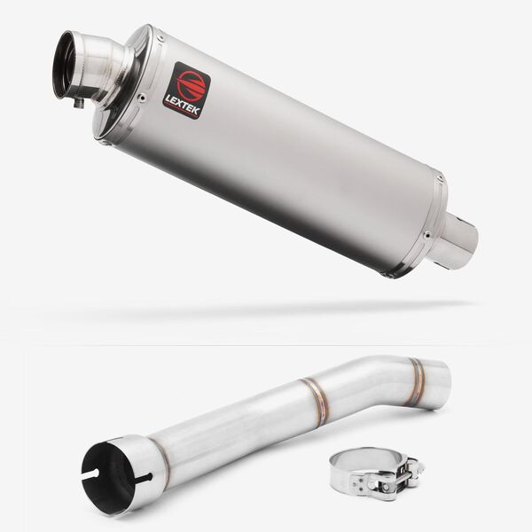 Lextek Matt Stainless Steel OP1 350mm Exhaust with Link Pipe for Yamaha YZF R1 (99-01)