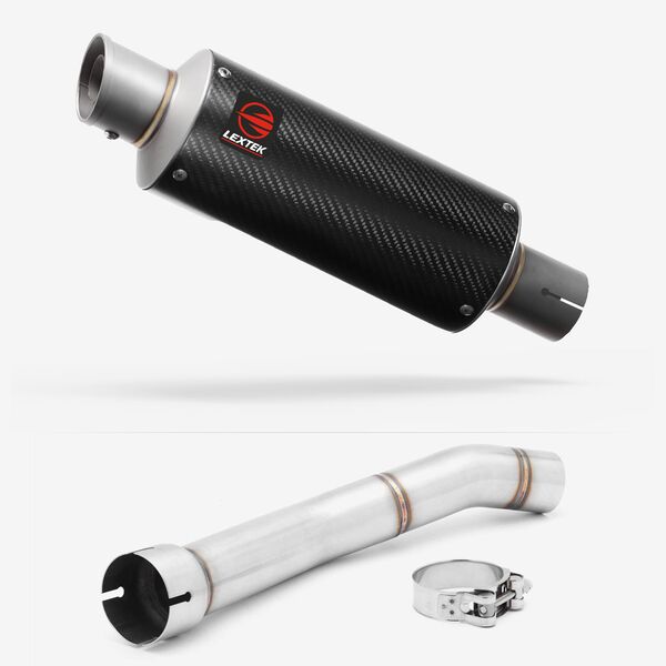 Lextek Carbon Fibre GP8C 240mm Exhaust with Link Pipe for Yamaha YZF R1 (99-01)