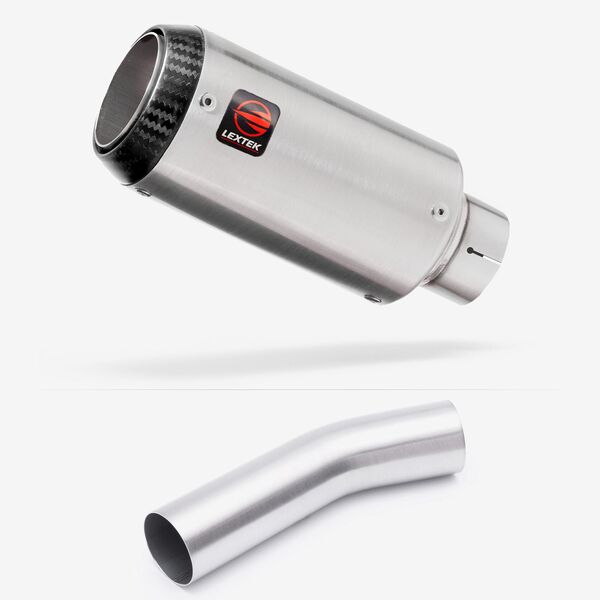 Lextek Matt Stainless Steel CP1 150mm Exhaust with Link Pipe for Kawasaki ZX-10R Ninja (08-10)