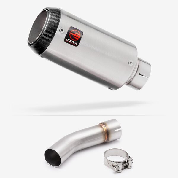 Lextek Matt Stainless Steel CP1 150mm Exhaust with Link Pipe for Suzuki SV650 (03-15)