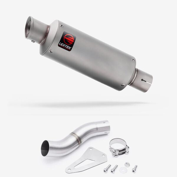 Lextek Matt Stainless Steel GP1 240mm Exhaust with Low Level Link Pipe