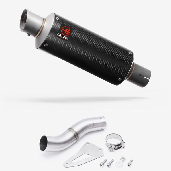 Lextek Carbon Fibre GP8C 240mm Exhaust with Low Level Link Pipe