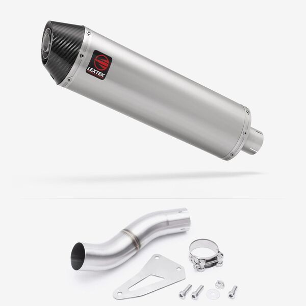 Lextek Brushed Stainless Steel RP1 400mm Exhaust with Low Level Link Pipe