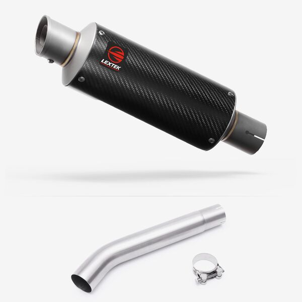 Lextek Carbon Fibre GP8C 240mm Exhaust with Link Pipe for Yamaha YZF600R Thunder Cat (95-07)