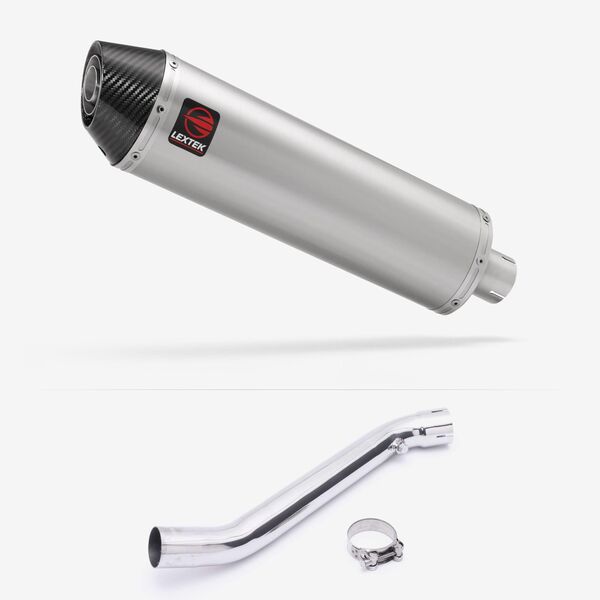 Lextek Brushed Stainless Steel RP1 400mm Exhaust with Link Pipe for Kawasaki ZX-10R Ninja (17- )