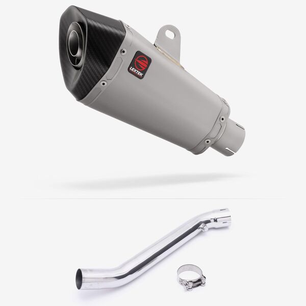 Lextek Matt Stainless Steel XP10 210mm Exhaust with Link Pipe for Kawasaki ZX-10R Ninja (17- )