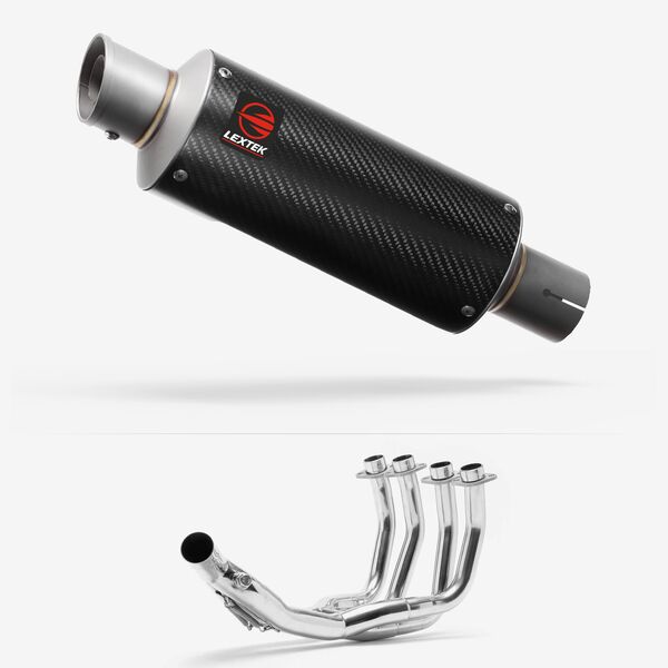 Lextek Carbon Fibre GP8C 240mm Exhaust System for Yamaha XJ6 Diversion (09-16)