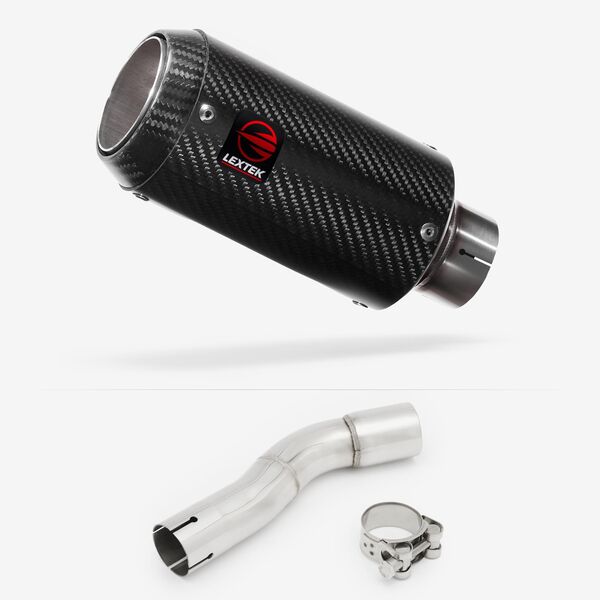 Lextek Carbon Fibre CP8C 150mm Exhaust with Link Pipe for Honda CMX500 Rebel (17-19)