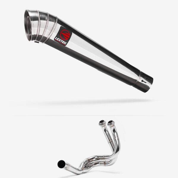 Lextek Polished Stainless Steel MP4 300mm Exhaust System