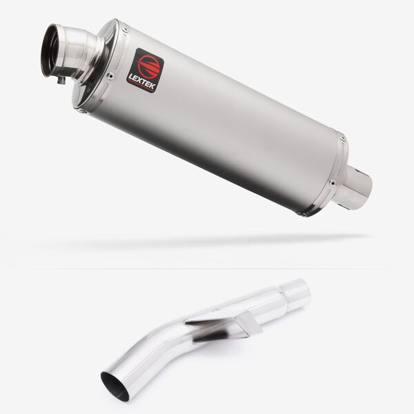 Lextek Matt Stainless Steel OP1 350mm Exhaust with Link Pipe for Kawasaki Versys 1000 (15-18)
