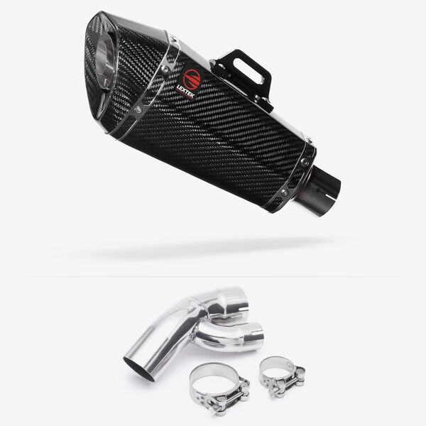 Lextek Carbon Fibre XP8C 210mm Exhaust with Link Pipe for BMW S1000 XR (15-19)