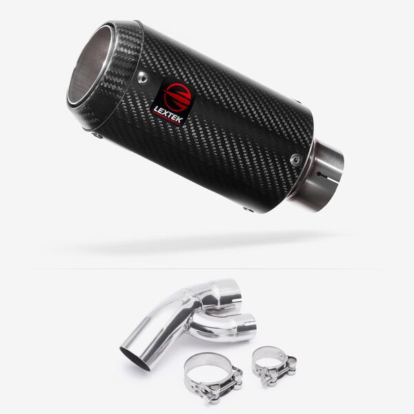 Lextek Carbon Fibre CP8C 150mm Exhaust with Link Pipe for BMW S1000 XR (15-19)