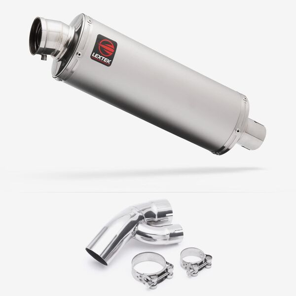Lextek Matt Stainless Steel OP1 350mm Exhaust with Link Pipe for BMW S1000 XR (15-19)