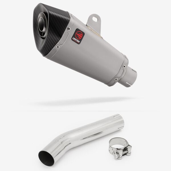 Lextek Matt Stainless Steel XP10 210mm Exhaust with Link Pipe for Honda CB1300 (03-14)