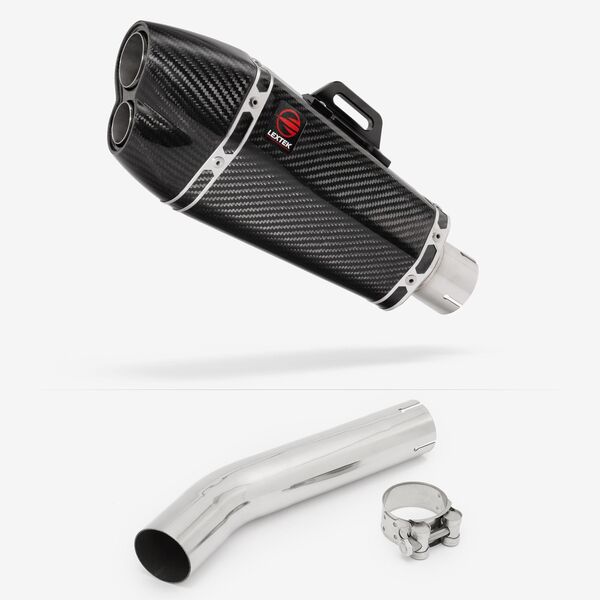 Lextek Carbon Fibre XP13C 210mm Exhaust with Link Pipe for Honda CB1300 (03-14)