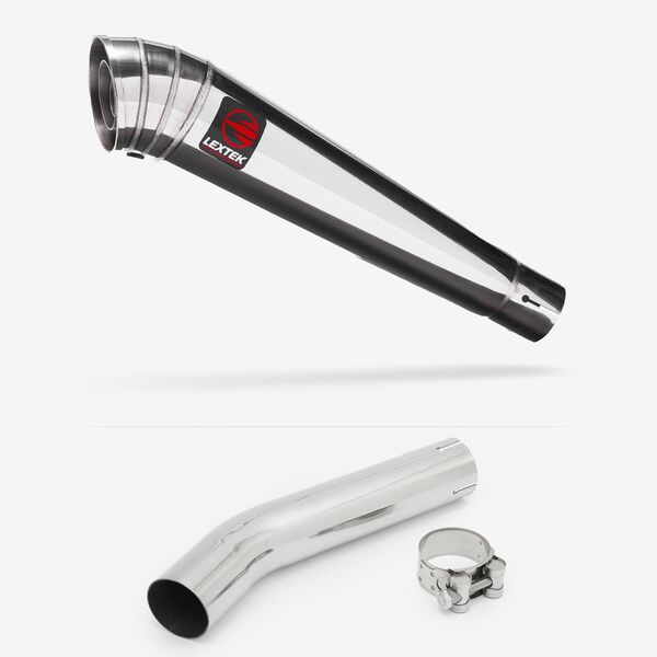 Lextek Polished Stainless Steel MP4 300mm Exhaust with Link Pipe for Honda CB1300 (03-14)