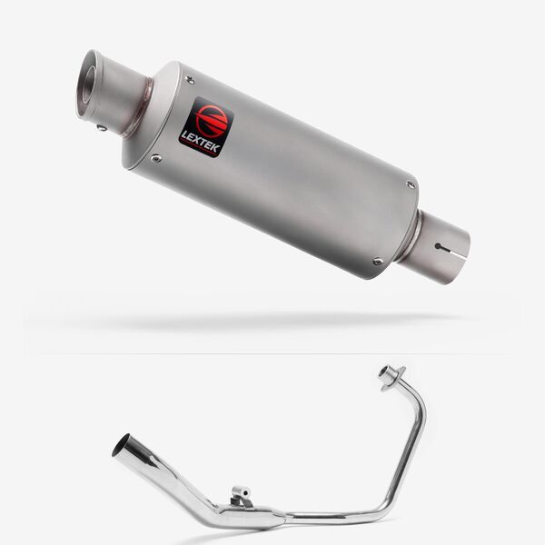Lextek Matt Stainless Steel GP1 240mm Exhaust System for Lexmoto XTR S 125