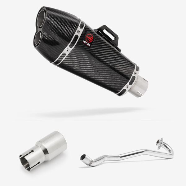 Lextek Carbon Fibre XP13C 210mm Exhaust System for Lexmoto Adrenaline (EFI) 125