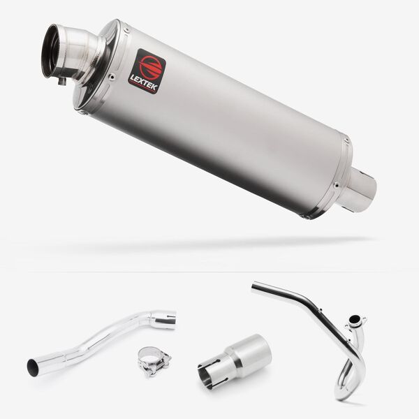 Lextek Matt Stainless Steel OP1 350mm Exhaust System for Pulse XF250GY (06-15)
