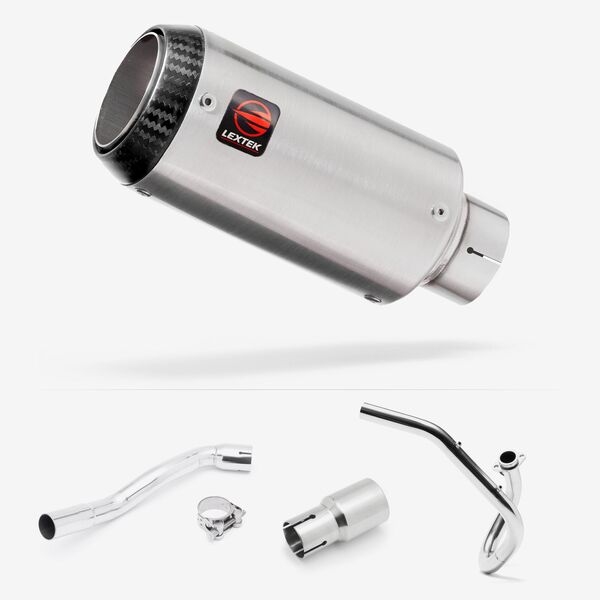 Lextek Matt Stainless Steel CP1 150mm Exhaust System for Pulse XF250GY (06-15)