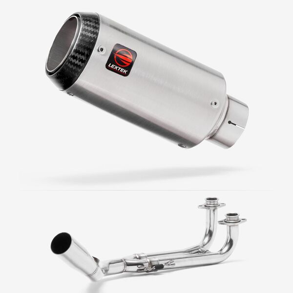 Lextek Matt Stainless Steel CP1 150mm Exhaust System for Yamaha T-Max 500/530 (12-17)