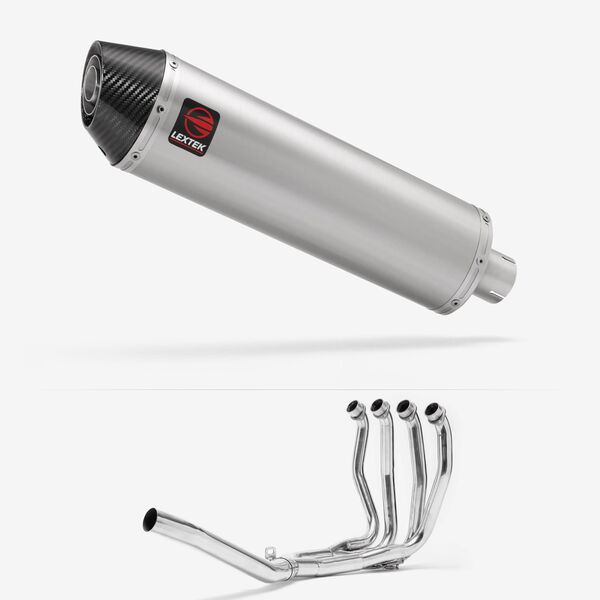 Lextek Brushed Stainless Steel RP1 400mm Exhaust System for Suzuki GSX 1300 R Hayabusa (99-07)