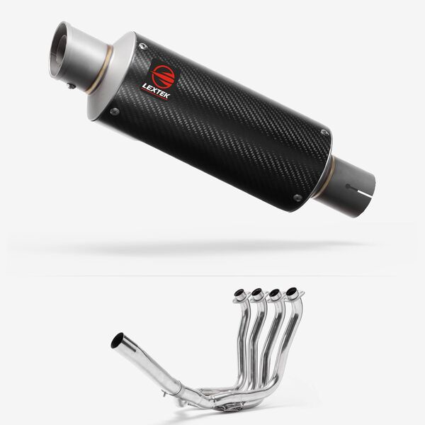 Lextek Carbon Fibre GP8C 240mm Exhaust System for Suzuki GSXR 1000 (01-06)