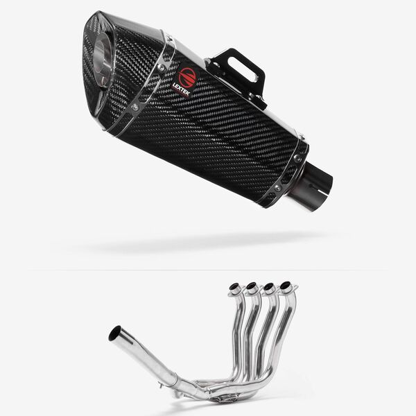Lextek Carbon Fibre XP8C 210mm Exhaust System for Suzuki GSXR 1000 (01-06)