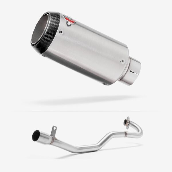Lextek Matt Stainless Steel CP1 150mm Exhaust System for Lexmoto Adrenaline (EFI) 125