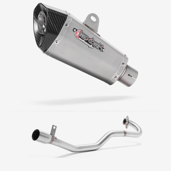 Lextek Matt Stainless Steel XP10 210mm Exhaust System for Lexmoto Adrenaline (EFI) 125