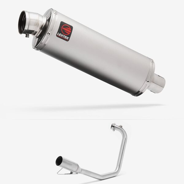 Lextek Matt Stainless Steel OP1 350mm Exhaust System for Lexmoto Aspire