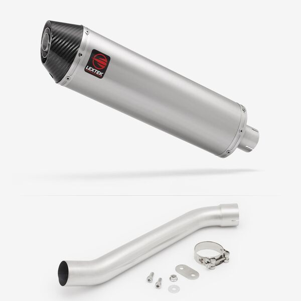 Lextek Brushed Stainless Steel RP1 400mm Exhaust with Link Pipes