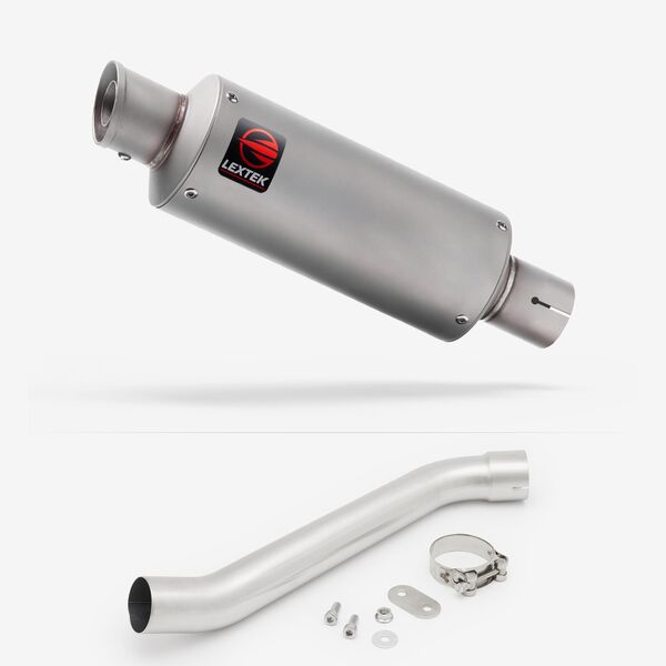 Lextek Matt Stainless Steel GP1 240mm Exhaust with Link Pipes