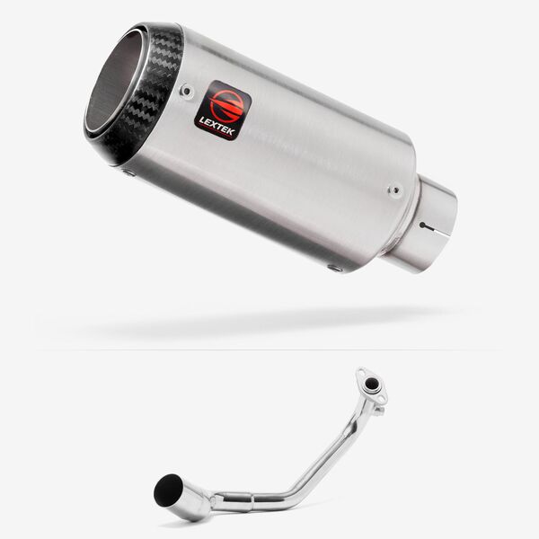 Lextek Matt Stainless Steel CP1 150mm Exhaust System for Peugeot Speedfight 3 125 (09-16)