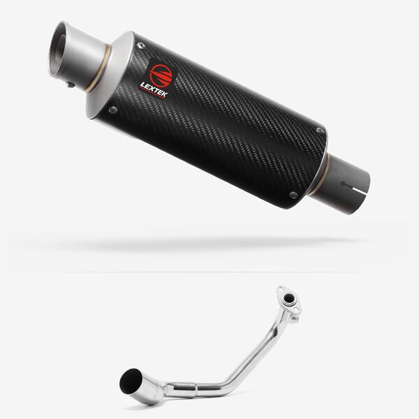 Lextek Carbon Fibre GP8C 240mm Exhaust System for Peugeot Speedfight 3 125 (09-16)