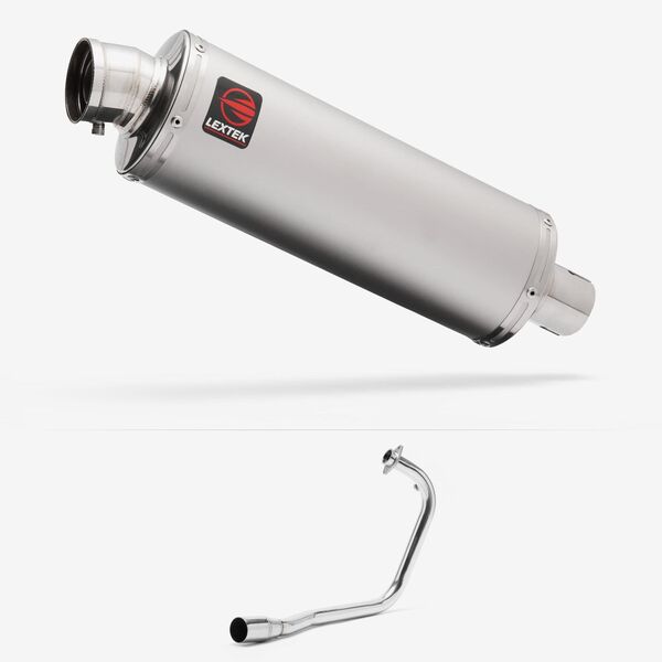 Lextek Matt Stainless Steel OP1 350mm Exhaust System for Lexmoto Valiant 125