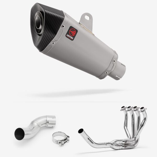 Lextek Matt Stainless Steel XP10 210mm Exhaust System for Kawasaki Z900