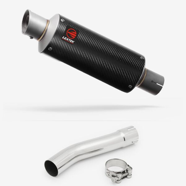 Lextek Carbon Fibre GP8C 240mm Exhaust with Link Pipe for Yamaha XJR 1300 (07-16)